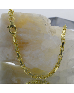 3,0 mm 333 - 8 Karat Gold Halskette Ankerkette diamantiert massiv Gold hochwertige Goldkette  - Länge nach Wahl