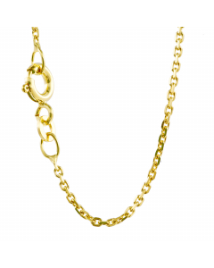 1,3 mm 333 - 8 Karat Gold Halskette Ankerkette diamantiert massiv Gold hochwertige Goldkette  - Länge nach Wahl