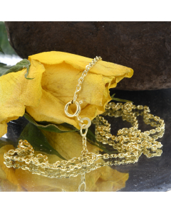 1,7 mm 333 - 8 Karat Gold Halskette Ankerkette diamantiert massiv Gold hochwertige Goldkette  - Länge nach Wahl