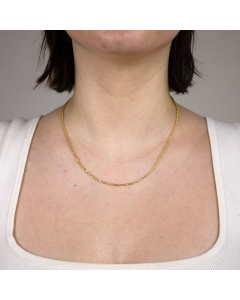1,9 mm 333 - 8 Karat Gold Halskette Ankerkette diamantiert massiv Gold hochwertige Goldkette  - Länge nach Wahl
