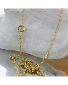 1,3 mm 585 - 14 Karat Gold Halskette Ankerkette diamantiert massiv Gold hochwertige Goldkette  - Länge nach Wahl