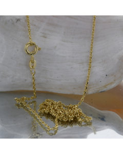 1,3 mm 585 - 14 Karat Gold Halskette Ankerkette diamantiert massiv Gold hochwertige Goldkette  - Länge nach Wahl