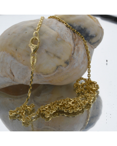 1,7 mm 585 - 14 Karat Gold Halskette Ankerkette diamantiert massiv Gold hochwertige Goldkette   - Länge nach Wahl