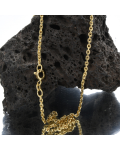 1,8 mm 750 - 18 Karat Gold Halskette Ankerkette diamantiert massiv Gold hochwertige Goldkette - Länge nach Wahl