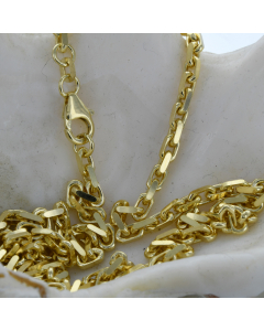 3,0 mm 585 - 14 Karat Gold Halskette Ankerkette diamantiert massiv Gold hochwertige Goldkette - Länge nach Wahl