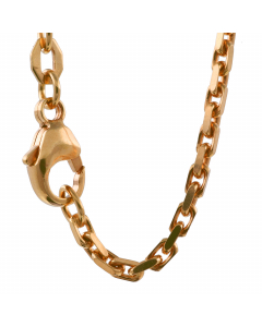 2,0 mm 750 - 18 Karat Gold Halskette Ankerkette diamantiert massiv Gold hochwertige Goldkette  - Länge nach Wahl