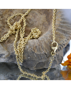 2,0 mm 585 - 14 Karat Gold Halskette Ankerkette rund massiv Gold hochwertige Goldkette  - Länge nach Wahl