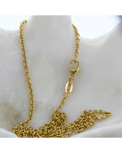 2,0 mm 750 - 18 Karat Gold Halskette Ankerkette rund massiv Gold hochwertige Goldkette  - Länge nach Wahl