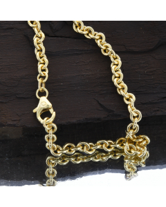 4,6 mm 750 - 18 Karat Gold Halskette Ankerkette rund massiv Gold hochwertige Goldkette - Länge nach Wahl