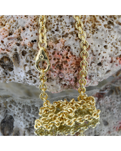 3,2 mm 585 - 14 Karat Gold Halskette Ankerkette rund massiv Gold hochwertige Goldkette  - Länge nach Wahl