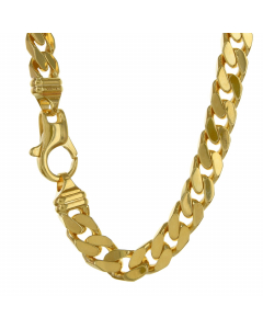7,0 mm 585 - 14 Karat Gold Halskette Panzerkette 4-seitig diamantiert massiv Gold hochwertige Goldkette - Länge nach Wahl