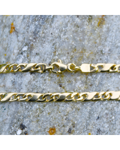 3,5 mm 55 cm 585 - 14 Karat Gold Halskette Dollar Kette massiv Gold hochwertige Goldkette 19,1 g