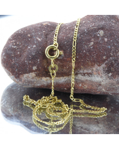 1,5 mm 333 - 8 Karat Gold Halskette Figarokette massiv Gold hochwertige Goldkette  - Länge nach Wahl