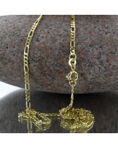2,2 mm 333 - 8 Karat Gold Halskette Figarokette massiv Gold hochwertige Goldkette  - Länge nach Wahl