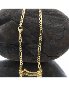 2,8 mm 333 - 8 Karat Gold Halskette Figarokette massiv Gold hochwertige Goldkette  - Länge nach Wahl