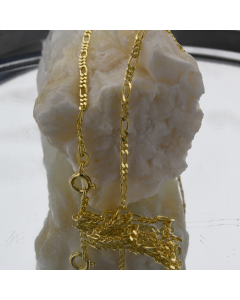 2,2 mm 585 - 14 Karat Gold Halskette Figarokette massiv Gold hochwertige Goldkette  - Länge nach Wahl
