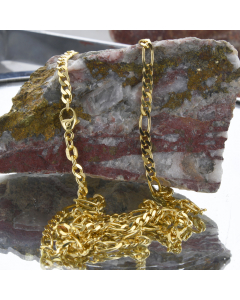 2,8 mm 585 - 14 Karat Gold Halskette Figarokette massiv Gold hochwertige Goldkette  - Länge nach Wahl