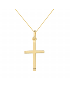 Anhänger Kreuz mit massiver Goldkette 1,1 mm 333-8 Karat Gold Juwelier Qualität