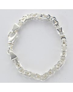 6,1 mm 925 Sterlingsilber Königskette massiv Silber hochwertige Armkette - Länge nach Wahl