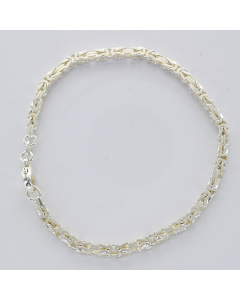 3,2 mm 925 Sterlingsilber Königskette massiv Silber hochwertige Armkette - Länge nach Wahl