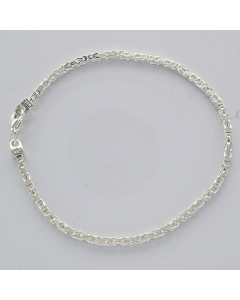 2,4 mm 925 Sterlingsilber Königskette massiv Silber hochwertige Armkette - Länge frei wählbar