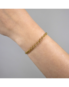 4,0 mm 19 cm 585 - 14 Karat Gold Armkette Ankerkette rund massiv Gold hochwertige Goldkette 8,5 g