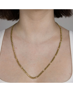 4,3 mm 60 cm 333 - 8 Karat Gold Halskette Figarokette massiv Gold hochwertige Goldkette  22 g