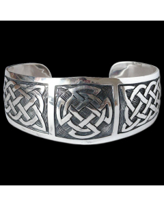 Armreif massiv 925er SIlber keltischer Knoten breit 29mm Armband Armkette
