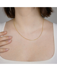 1,2 mm 333 8K Gold  massive Goldkette Panzerkette 36/38/42/45/50/60/70 cm - elegante Goldkette Damen und Herren Juwelier Qualität - Made in Germany