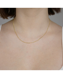 1,4 mm 333 8K Gold  massive Goldkette Panzerkette 36/38/42/45/50/60/70 cm - elegante Goldkette Damen und Herren Juwelier Qualität - Made in Germany