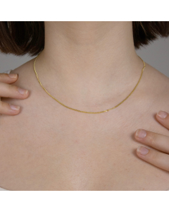 1,6 mm 333 8K Gold  massive Goldkette Panzerkette 36/38/42/45/50/60/70 cm - elegante Goldkette Damen und Herren Juwelier Qualität - Made in Germany