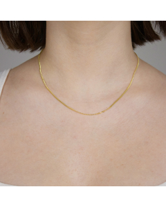1,7 mm 333 8K Gold  massive Goldkette Panzerkette 36/38/42/45/50/60/70 cm - elegante Goldkette Damen und Herren Juwelier Qualität - Made in Germany