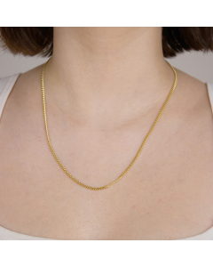 2,4 mm 333 8K Gold  massive Goldkette Panzerkette 42/45/50/55/60/70 cm - elegante Goldkette Damen und Herren Juwelier Qualität - Made in Germany