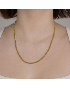 3,4 mm 333 8K Gold  massive Goldkette Panzerkette 18/19/21/45/50/55/60 cm - elegante Goldkette Damen und Herren Juwelier Qualität - Made in Germany