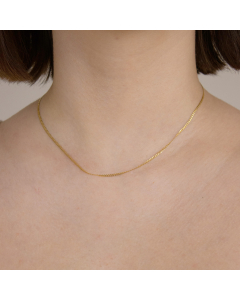 1,6 mm weit 333 8K Gold  massive Goldkette Panzerkette 19/38/40/42/45/50 cm - elegante Goldkette Damen und Herren Juwelier Qualität - Made in Germany