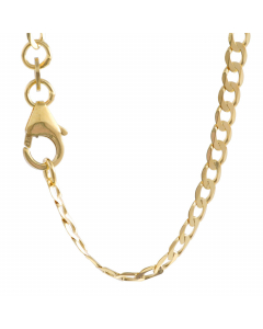 2,1 mm weit 333 8K Gold  massive Goldkette Panzerkette 18/21/40/42/45/50/55/60 cm - elegante Goldkette Damen und Herren Juwelier Qualität - Made in Germany