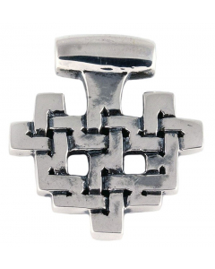 Wikinger Anhänger Haithabu 925er Silber Knotenmuster Kreuz 2,8cm