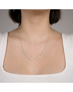 2,2 mm 925 Sterlingsilber massive Silberkette Singapurkette  42/45/50 cm - elegante Silberkette Damen Juwelier Qualität - Made in Germany