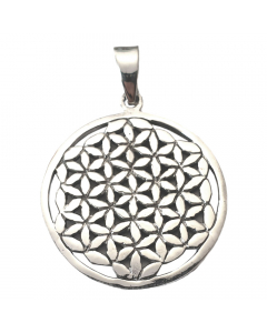 Blume des Lebens  Anhänger 27mm Durchmesser 925 Silber Flower of Life