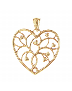 Anhänger Liebesherz 585 14 Karat Gold mit massiver Goldkette 1,1 mm 585-14 Karat Gold Juwelier Qualität