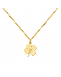 184.95 Anhänger Kleeblatt mit Kette 1,1 mm 333-8 Karat Gold 55 cm 904-AN01814-SET Goldketten