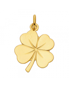 Anhänger Kleeblatt mit massiver Goldkette 1,1 mm 333-8 Karat Gold Juwelier Qualität