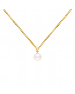 218.95 Anhänger mit Süßwasserperle mit Kette 1,1 mm 585 Gold 904-AN183215-SET Goldketten