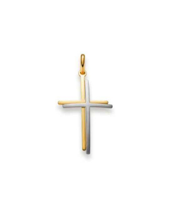 Anhänger Kreuz 585 14 Karat Gold mit massiver Goldkette 2,6 mm 585-14 Karat Gold Juwelier Qualität