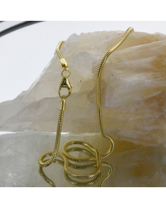 1,6 mm 333 - 8 Karat Gold Halskette Schlangenkette rund massiv Gold hochwertige Goldkette  - Länge nach Wahl