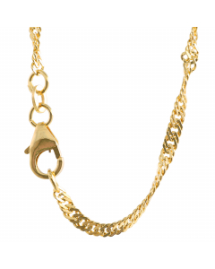 2,2 mm 333 - 8 Karat Gold Halskette Singapurkette massiv Gold hochwertige Goldkette  - Länge nach Wahl
