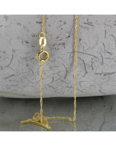 1,0 mm 585 - 14 Karat Gold Halskette Singapurkette massiv Gold hochwertige Goldkette  - Länge nach Wahl