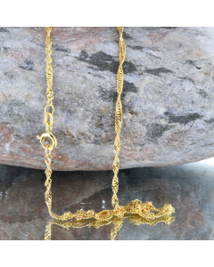 1,8 mm 585 - 14 Karat Gold Halskette Singapurkette massiv Gold hochwertige Goldkette  - Länge nach Wahl