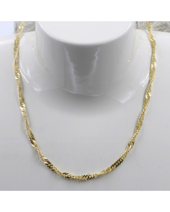 2,9 mm 585 - 14 Karat Gold Halskette Singapurkette massiv Gold hochwertige Goldkette  - Länge nach Wahl