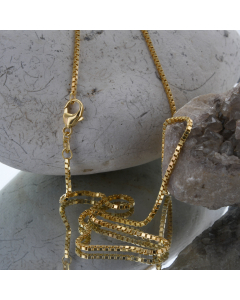 1,4 mm 750 - 18 Karat Gold Halskette Venezianerkette massiv Gold hochwertige Goldkette  - Länge nach Wahl